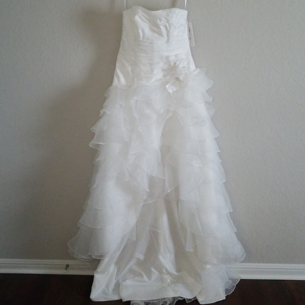 David's Bridal High Low Organza Dress